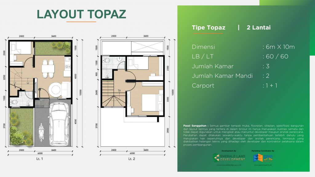 layout tipe topaz