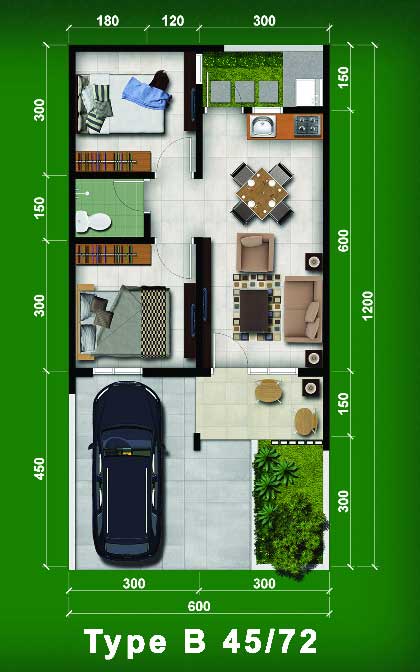 tipe B 45/72 layout