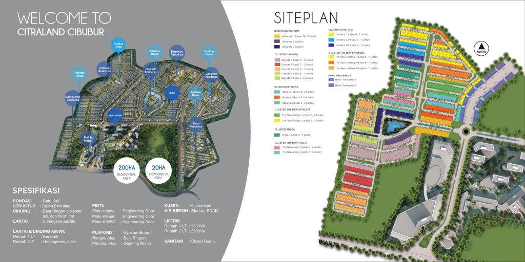 site plan citra land cibubur