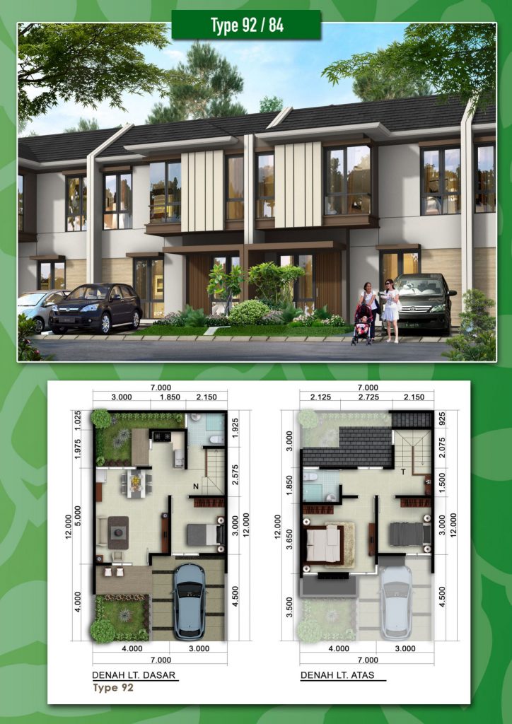 tipe 92/84 layout kota wisata new visalia