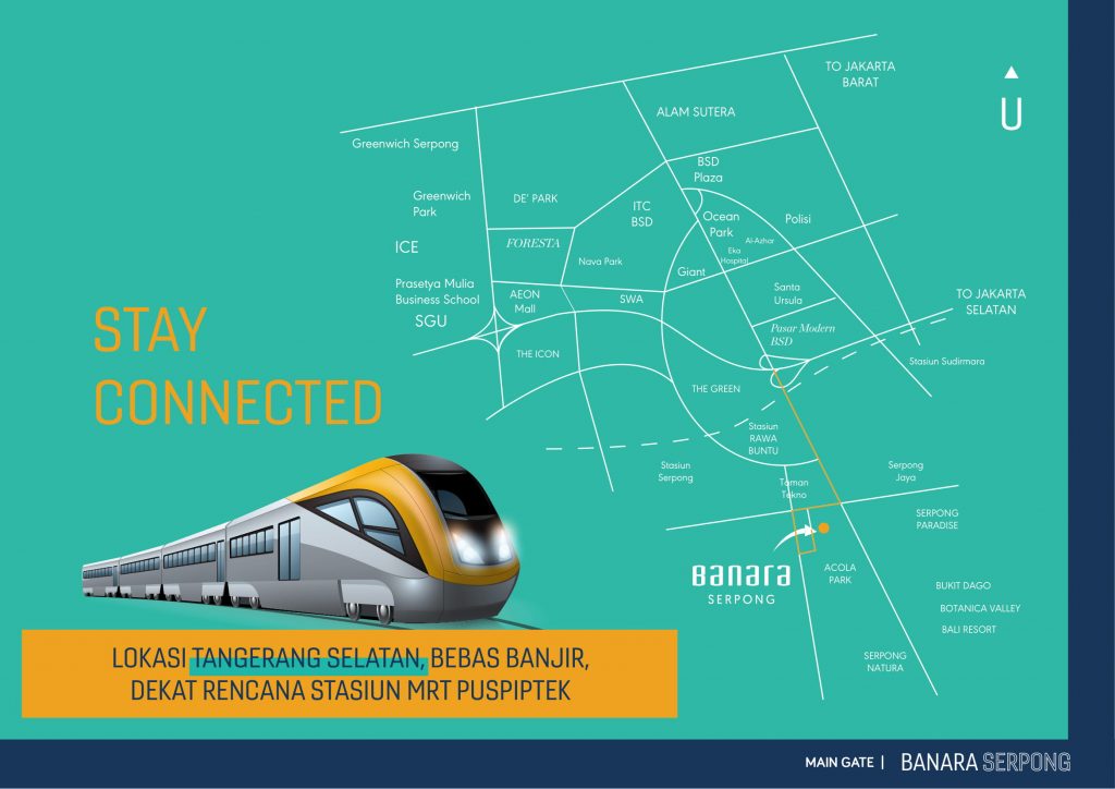 map banara serpong townhouse