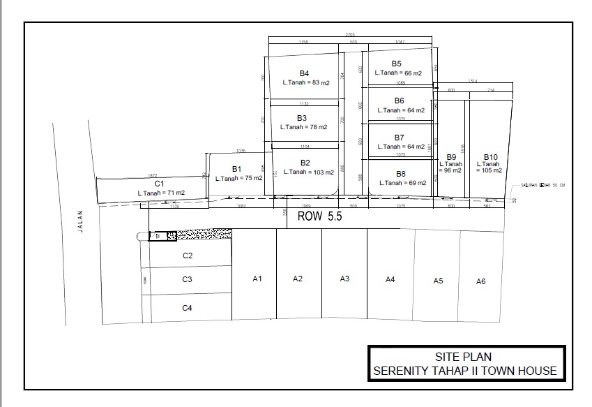 site plan serenity townhouse 